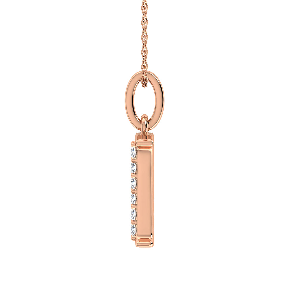 Diamond 1/20 Ct.Tw. Letter Q Pendant in 10K Rose Gold