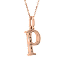 Load image into Gallery viewer, Diamond 1/20 Ct.Tw. Letter Q Pendant in 10K Rose Gold