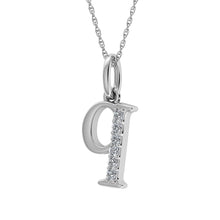 Load image into Gallery viewer, Diamond 1/20 Ct.Tw. Letter Q Pendant in 10K White Gold