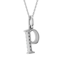 Load image into Gallery viewer, Diamond 1/20 Ct.Tw. Letter Q Pendant in 10K White Gold