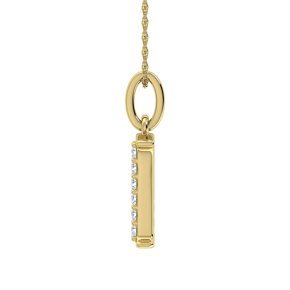 Diamond 1/20 Ct.Tw. Letter Q Pendant in 10K Yellow Gold