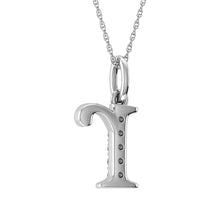 Load image into Gallery viewer, Diamond 1/20 Ct.Tw. Letter R Pendant in 10K White Gold