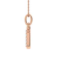 Load image into Gallery viewer, Diamond 1/20 Ct.Tw. Letter T Pendant in 10K Rose Gold