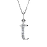 Diamond 1/20 Ct.Tw. Letter T Pendant in 10K White Gold