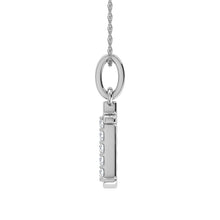 Load image into Gallery viewer, Diamond 1/20 Ct.Tw. Letter T Pendant in 10K White Gold