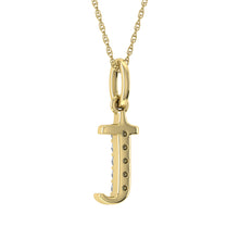 Load image into Gallery viewer, Diamond 1/20 Ct.Tw. Letter T Pendant in 10K Yellow Gold