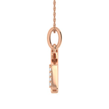 Load image into Gallery viewer, Diamond 1/20 Ct.Tw. Letter U Pendant in 10K Rose Gold