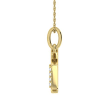 Load image into Gallery viewer, Diamond 1/20 Ct.Tw. Letter U Pendant in 10K Yellow Gold