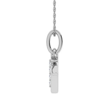 Cargar imagen en el visor de la galería, Diamond 1/20 Ct.Tw. Letter V Pendant in 10K White Gold