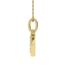 Load image into Gallery viewer, Diamond 1/20 Ct.Tw. Letter V Pendant in 10K Yellow Gold