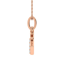 Load image into Gallery viewer, Diamond 1/20 Ct.Tw. Letter W Pendant in 10K Rose Gold