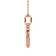 Load image into Gallery viewer, Diamond 1/20 Ct.Tw. Letter X Pendant in 10K Rose Gold