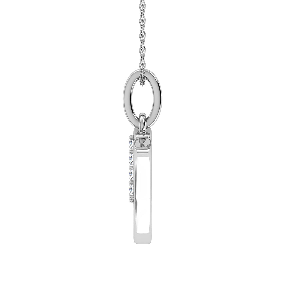 Diamond 1/20 Ct.Tw. Letter Y Pendant in 10K White Gold