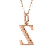 Load image into Gallery viewer, Diamond 1/20 Ct.Tw. Letter Z Pendant in 10K Rose Gold