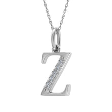 Load image into Gallery viewer, Diamond 1/20 Ct.Tw. Letter Z Pendant in 10K White Gold