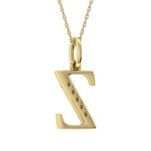 Load image into Gallery viewer, Diamond 1/20 Ct.Tw. Letter Z Pendant in 10K Yellow Gold