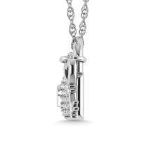 Cargar imagen en el visor de la galería, Diamond 1/20 Ct.Tw. Lock and Key Pendant in 925 Silver