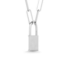 Load image into Gallery viewer, Diamond 1/50 Ct.Tw. Lock Pendant in 925 Silver