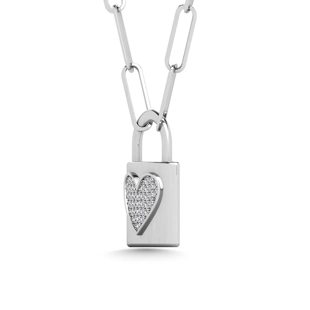 Diamond 1/10 Ct.Tw. Fashion Pendant in 925 Silver