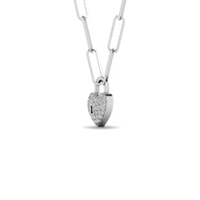 Load image into Gallery viewer, Diamond 1/8 Ct.Tw. Lock Pendant in 10K White Gold