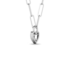 Load image into Gallery viewer, Diamond 1/8 Ct.Tw. Lock Pendant in 10K White Gold