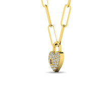 Load image into Gallery viewer, Diamond 1/8 Ct.Tw. Lock Pendant in 10K Yellow Gold