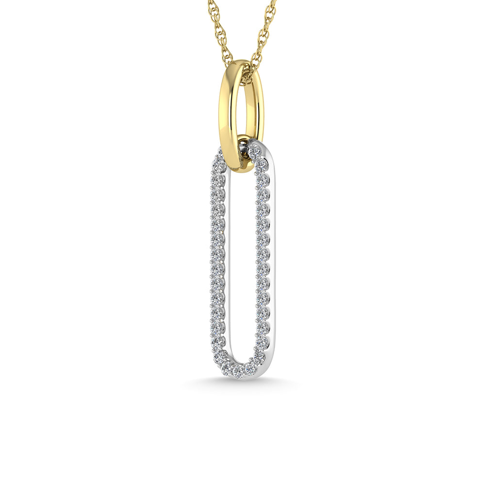 Diamond 1/4 Ct.Tw. Fashion Pendant in 14K Two Tone