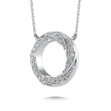 Cargar imagen en el visor de la galería, 10K White Gold Diamond 1/6 Ct.Tw. Circle Fashion Necklace