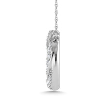 Cargar imagen en el visor de la galería, 10K White Gold Diamond 1/6 Ct.Tw. Circle Fashion Necklace