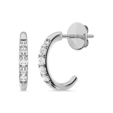 Load image into Gallery viewer, 14K White Gold Diamond 1/6 Ct.Tw. Fashion Earrings