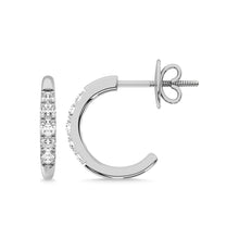 Cargar imagen en el visor de la galería, 14K White Gold Diamond 1/6 Ct.Tw. Fashion Earrings