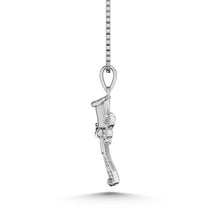 Load image into Gallery viewer, Diamond Accent Fairy Pendant in Sterling Silver and 10K Yellow Gold