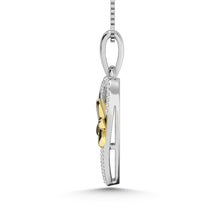 Load image into Gallery viewer, Diamond Accent Heart Pendant in Sterling Silver and 10K Yellow Gold