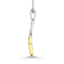 Cargar imagen en el visor de la galería, Diamond Accent Cat and Kitten Pendant in Sterling Silver and 10K Yellow Gold