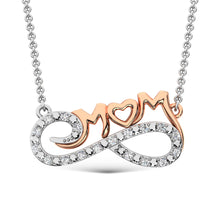 Load image into Gallery viewer, Diamond Accent MOM Pendant in Sterling Silver and 10K Yellow Gold