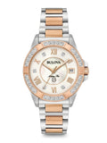 Bulova Ladies Marine Star tono rosa con esfera de diamantes 98R234