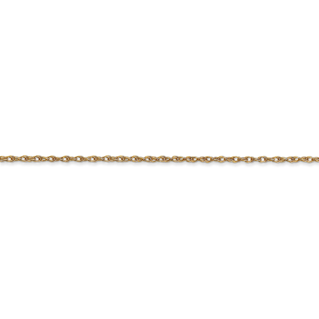 14K 1.15mm Carded Cable Rope Chain