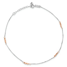 Cargar imagen en el visor de la galería, 14K Two-Tone Mirror Beaded 9in Plus 1in ext. Anklet