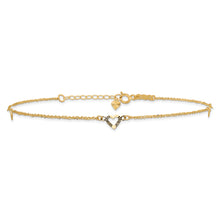 Cargar imagen en el visor de la galería, 14k Diamond-cut Hearts 9in Plus 1in ext Anklet