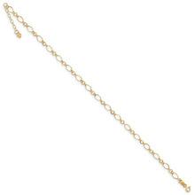 Cargar imagen en el visor de la galería, 14k Fancy Link 9in with 1in ext Anklet