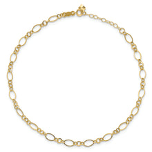 Cargar imagen en el visor de la galería, 14k Fancy Link 9in with 1in ext Anklet