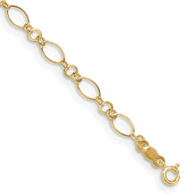 Cargar imagen en el visor de la galería, 14k Fancy Link 9in with 1in ext Anklet