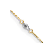 Cargar imagen en el visor de la galería, 14K Two-tone Fancy 9in Plus 1in Ext Anklet