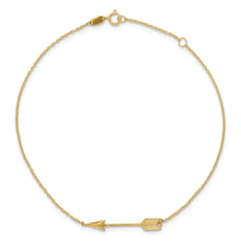 Cargar imagen en el visor de la galería, 14K Polished Arrow 9in Plus 1in ext. Anklet