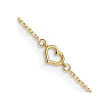 Cargar imagen en el visor de la galería, 14K Heart 10in Plus 1in ext. Anklet