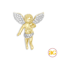 Cargar imagen en el visor de la galería, 10KY 0.65CTW DIAMOND ANGEL PENDANT SMALL