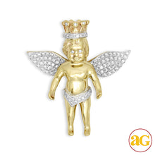 Cargar imagen en el visor de la galería, 10KY 0.60CTW DIAMOND ANGEL WITH CROWN - SMALL