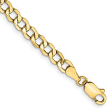 14k 4.3mm Semi-Solid Curb Chain Anklet