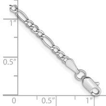 Cargar imagen en el visor de la galería, 14k WG 2.5mm Semi-Solid Figaro Chain