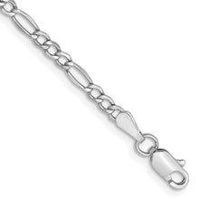 Cargar imagen en el visor de la galería, 14k WG 2.5mm Semi-Solid Figaro Chain